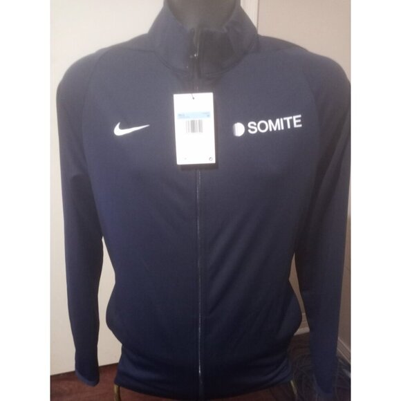 New NWT Nike Dri-FIT Full Zip Men's Medium M Training Jacket Navy Blue $62 - Picture 1 of 12